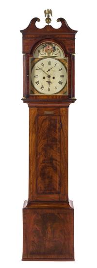 An English Mahogany Tall Case Clock Height 86 inches. — ATTRIBUTED TO JOSH STIRLING, 18TH/19TH CENTURY