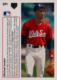 A 1986 Fleer Michael Jordan Rookie Sticker No. 8 (PSA 8 NM ST) and 1991 Upper Deck Baseball Card No. SP1