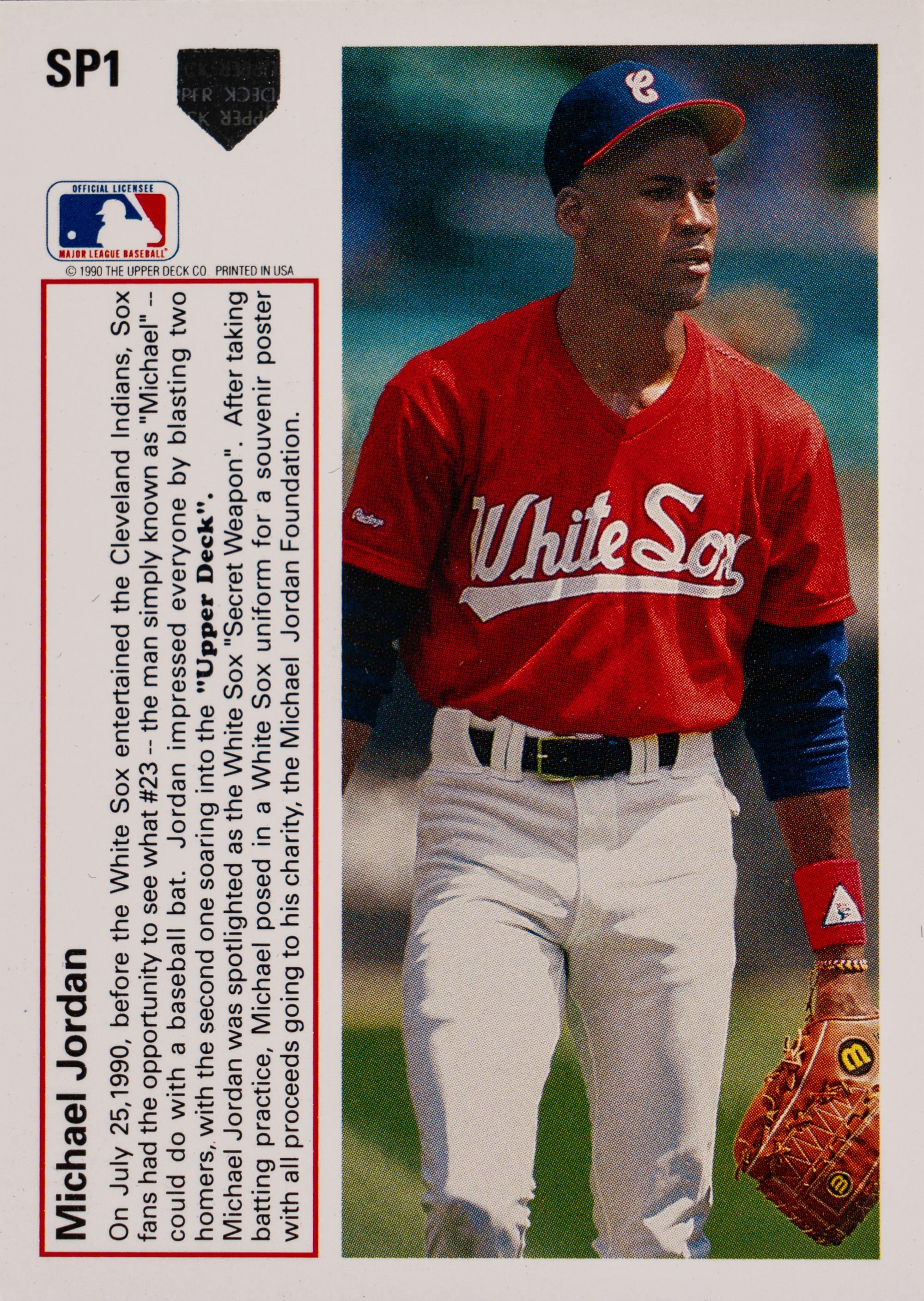 A 1986 Fleer Michael Jordan Rookie Sticker No. 8 (PSA 8 NM ST) and 1991 Upper Deck Baseball Card No. SP1