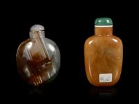Two Chinese Hardstone Snuff Bottles