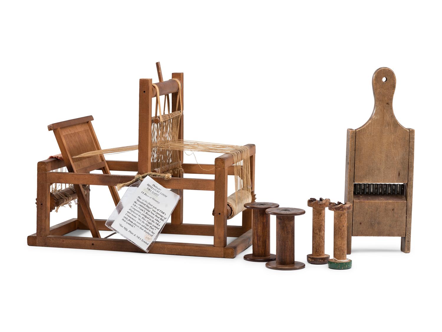 A Miniature Loom and Wooden Tools