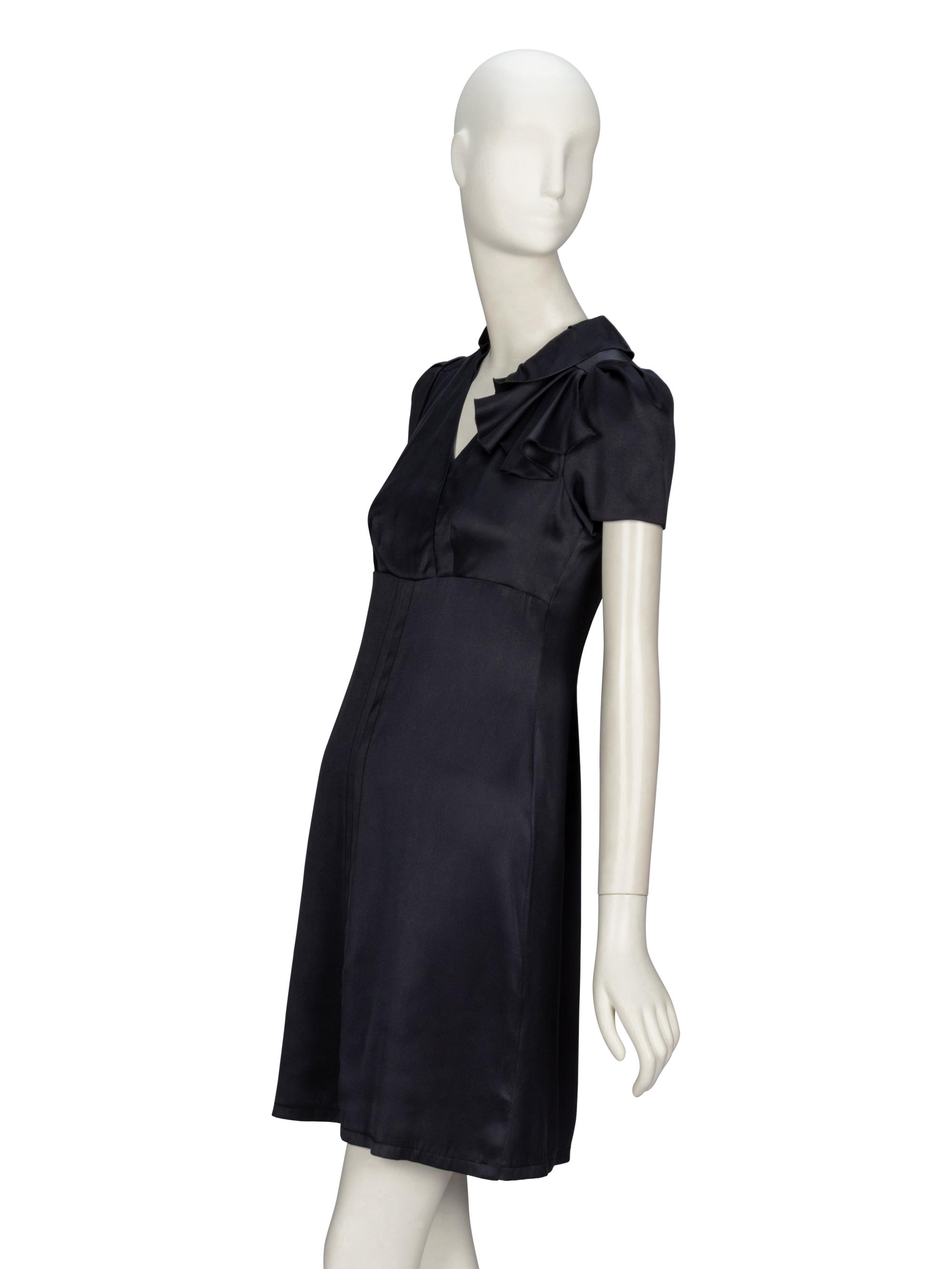 Prada, Deep Grey Satin Dress