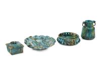 Group of Four Articles, c. 1960 vase, lidded box, large ashtray, and bowl Raymor, Italy