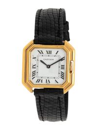 CARTIER, REF. 6600, GOLD-PLATED STERLING SILVER 'CEINTURE' WATCH
