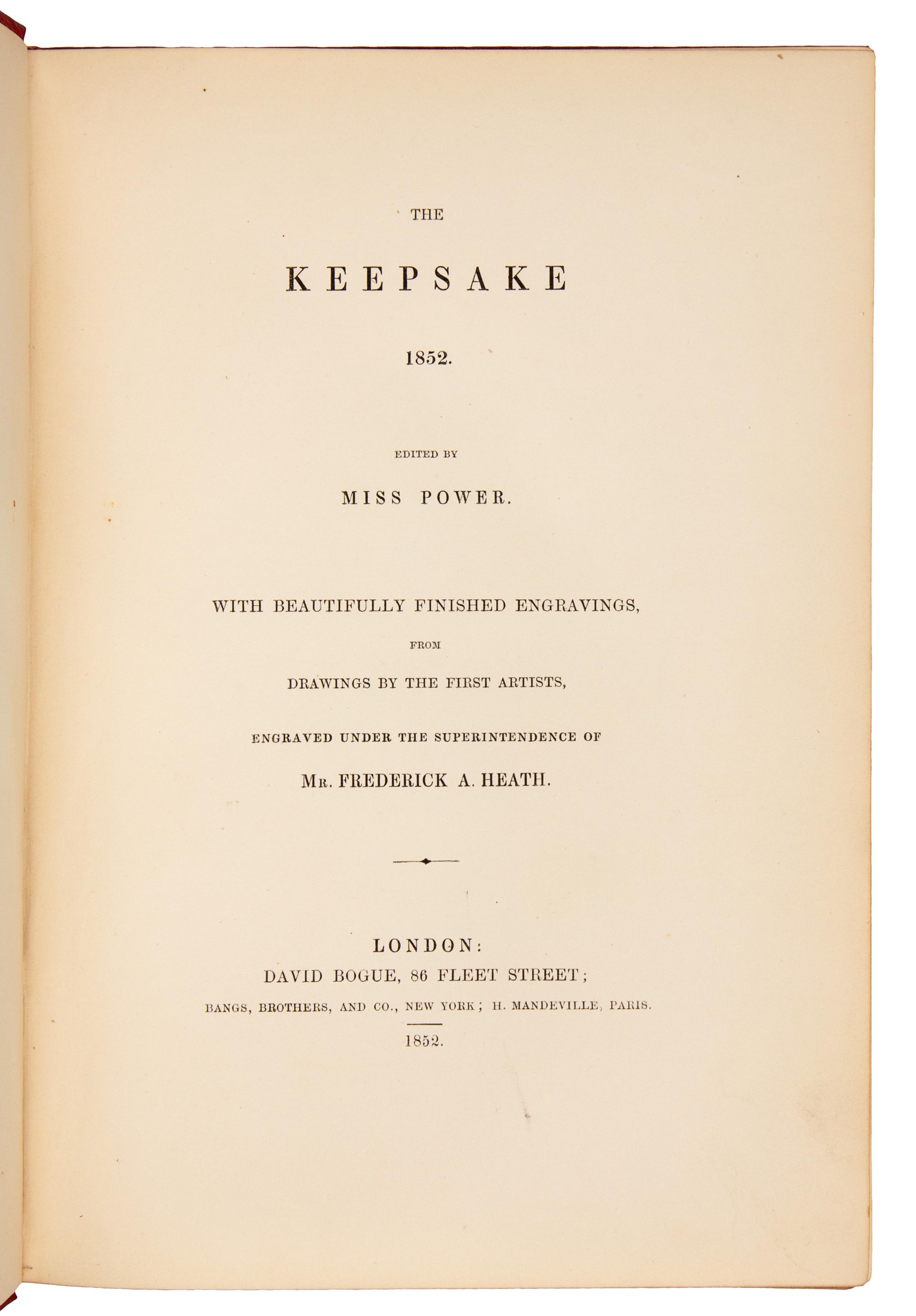 DICKENS, Charles (1812-1870). "To Be Read at Dusk." [ In: ] The Keepsake. Edited by Miss Power. London: David Bogue, 1852.