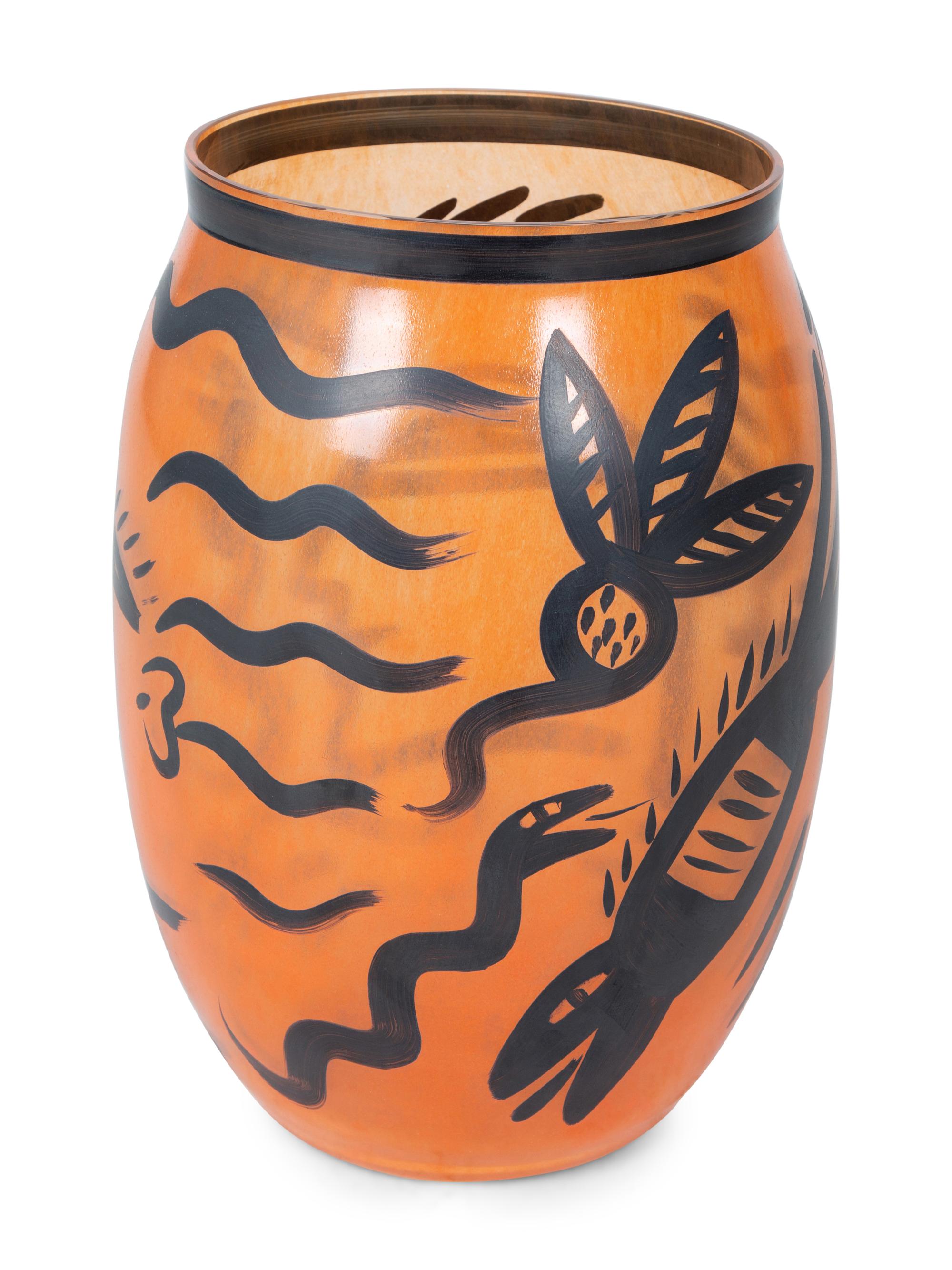 A Kotsa Boda Blown Glass Vase — 20TH CENTURY
