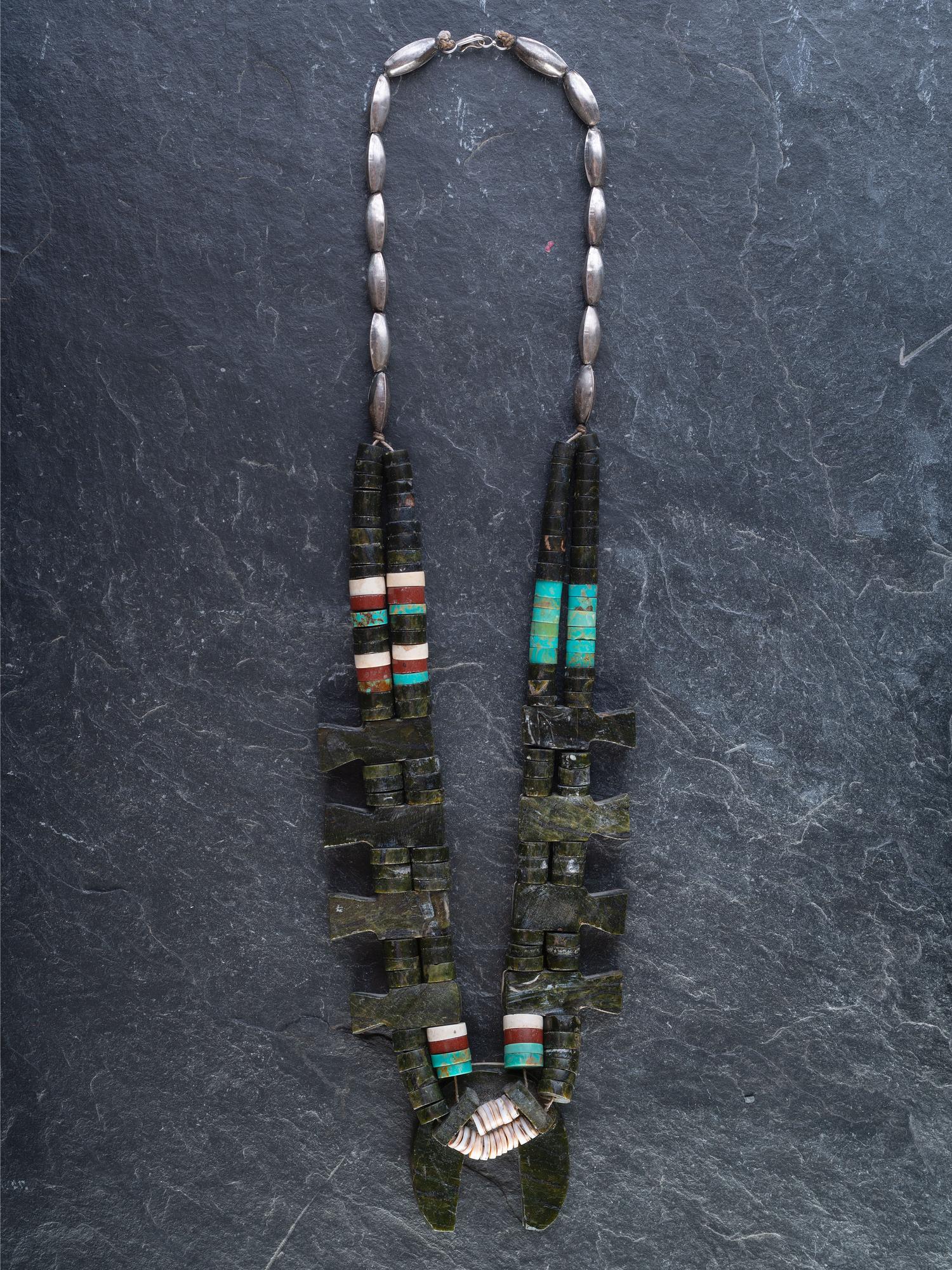 Kewa Depression Era Squash Blossom Necklace