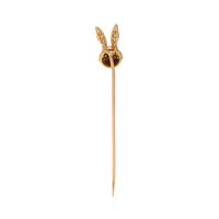 ANTIQUE, DIAMOND RABBIT STICKPIN