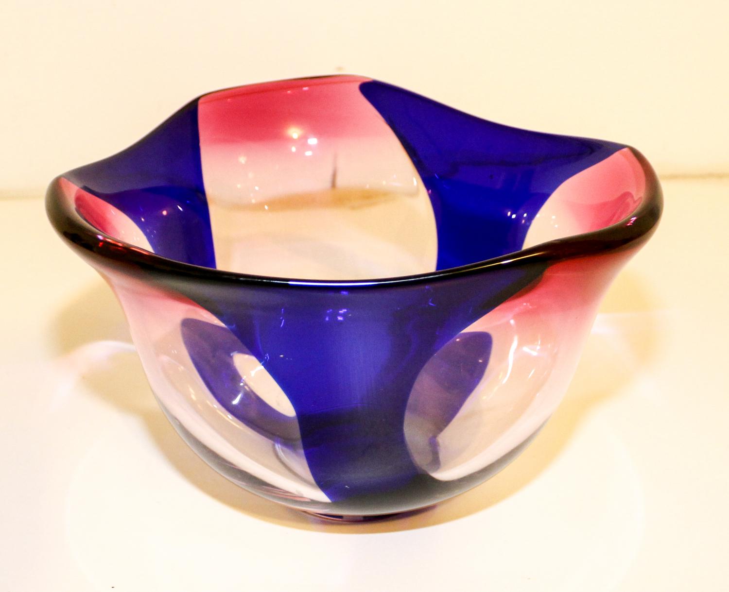 A Kosta Glass Vase. Height 6 3/4 inches.