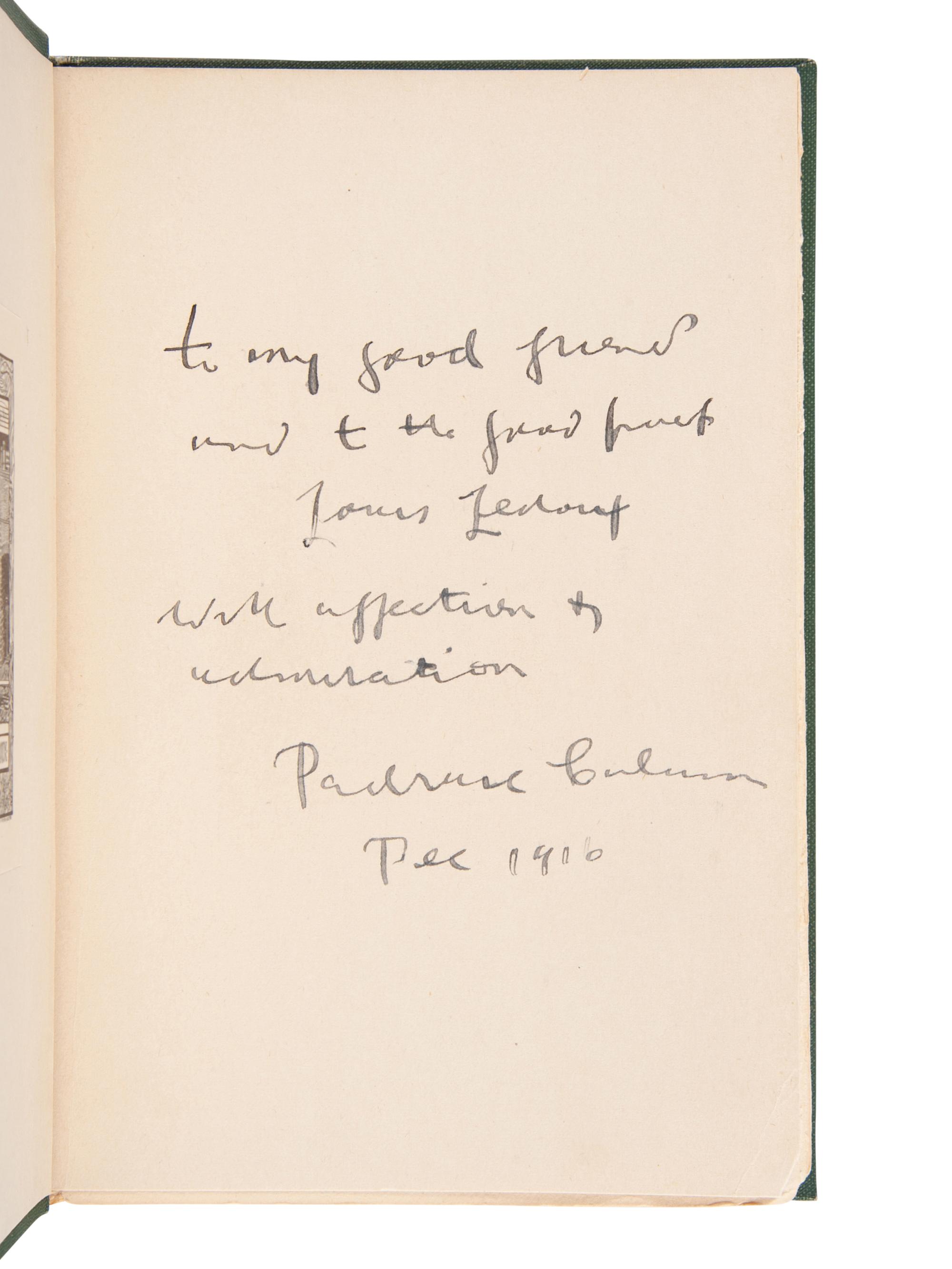 COLUM, Padraic (1881-1972). A group of 4 works and a small archive of correspondence, comprising: