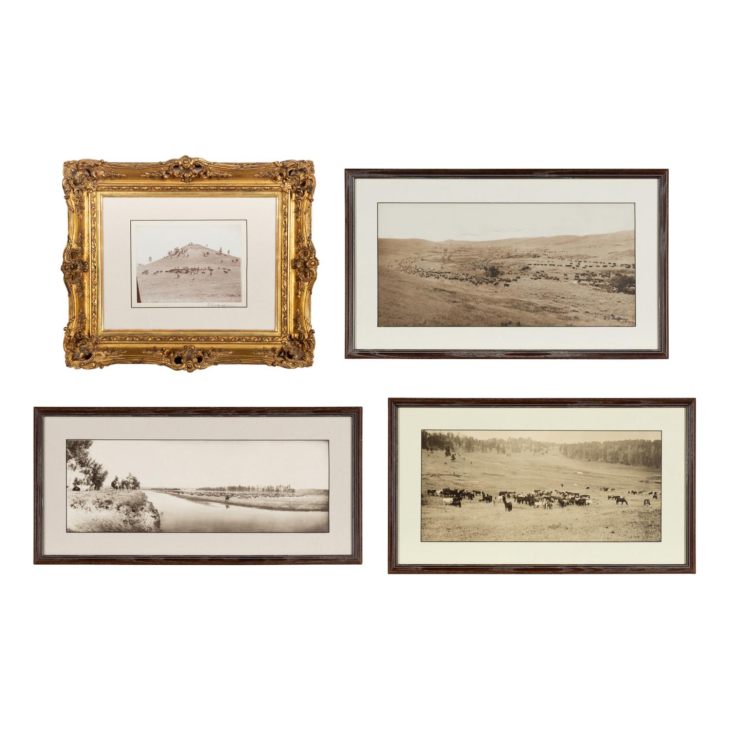 [Western Americana] Huffman, L.A. (1854-1931), photographer. A group of 4 collotypes with western subject matter.