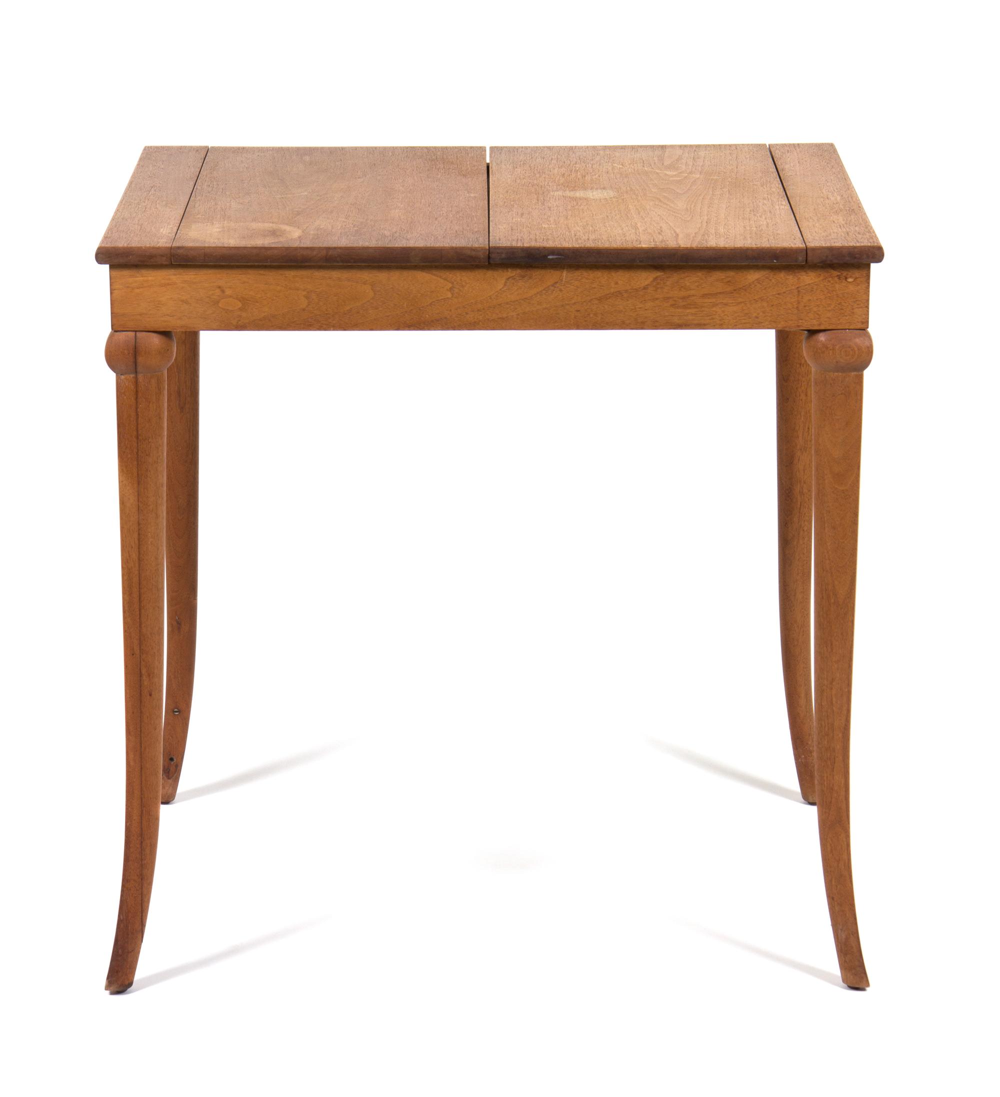 An Oak Backgammon Table Height 28 1/4 x width 28 x depth 21 3/4 inches. — MID 20TH CENTURY