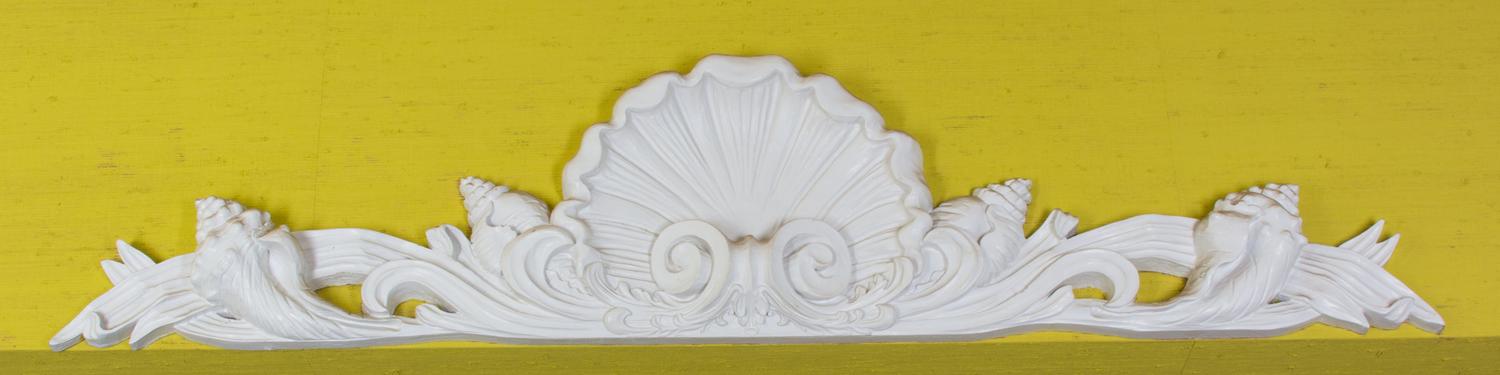 A Continental Carved Composite Shell-Form Wall Mount Height 12 x width 55 1/2 inches. — 20TH CENTURY