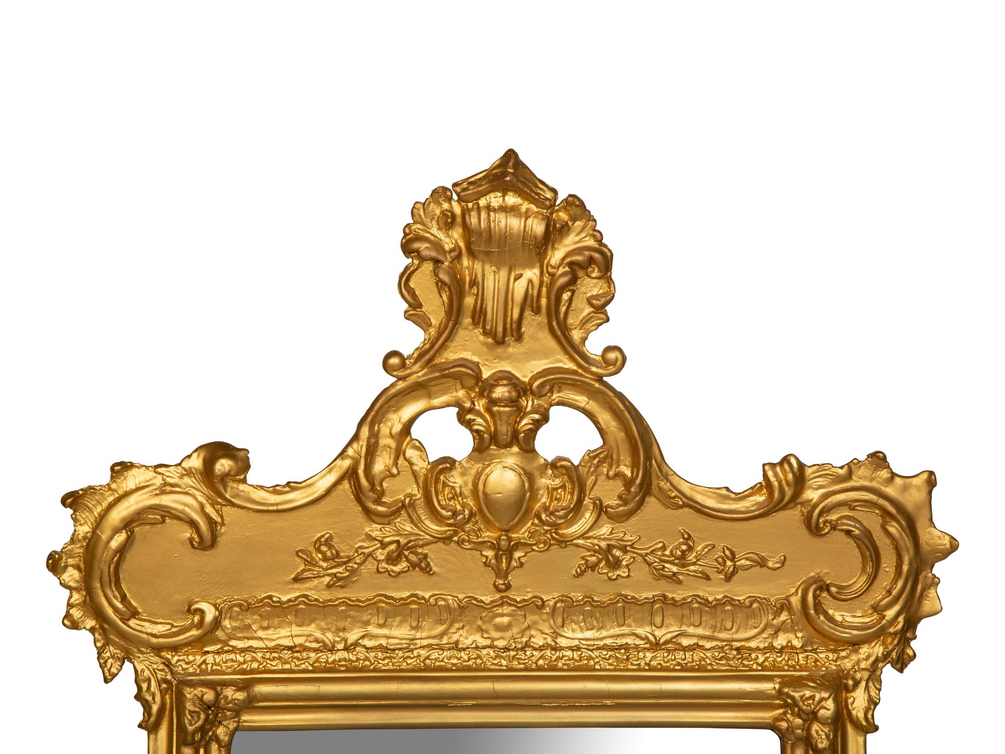 A Pair of Rococo Style Painted Mirrors