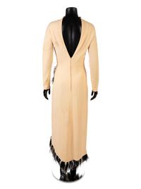 Valentino Evening Dress with Feather Trim, 1970-90s