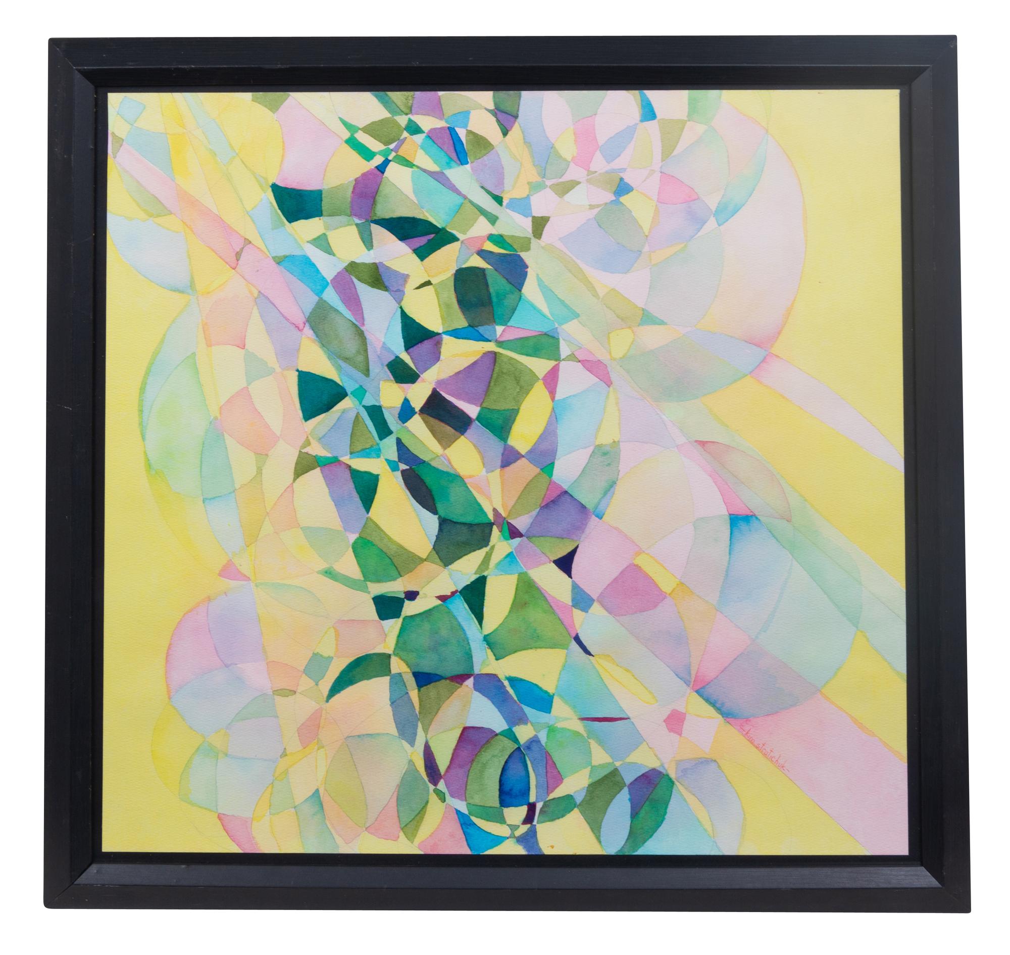 Kim Stratichuk (20th century) Abstraction watercolor on…