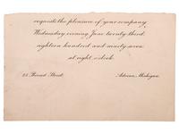 [WOMEN'S SUFFRAGE]. ANTHONY, Susan B. (1820-1906). Autographed note signed ("Susan B. Anthony"). Rochester, NY, 1 January 1898.