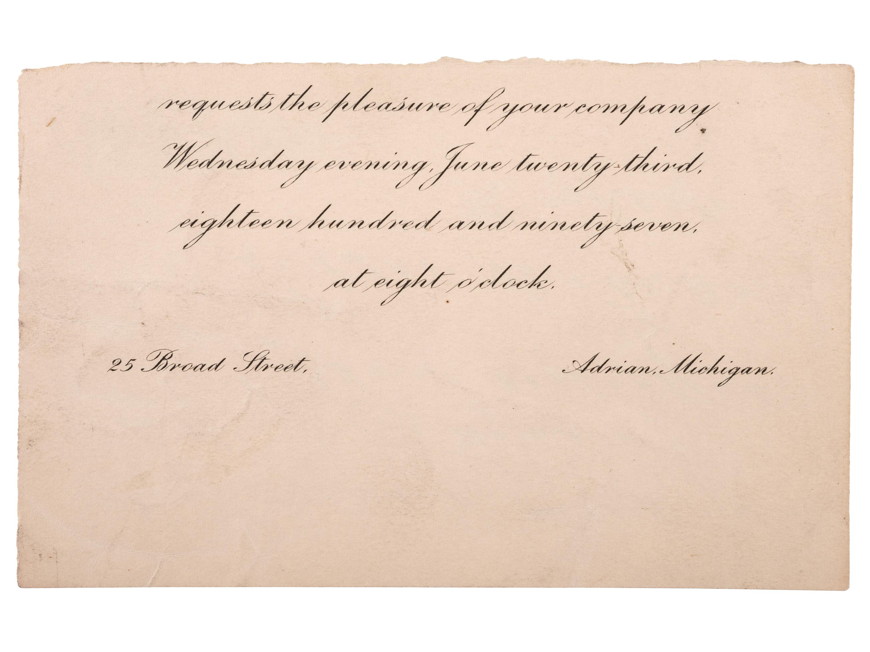 [WOMEN'S SUFFRAGE]. ANTHONY, Susan B. (1820-1906). Autographed note signed ("Susan B. Anthony"). Rochester, NY, 1 January 1898.