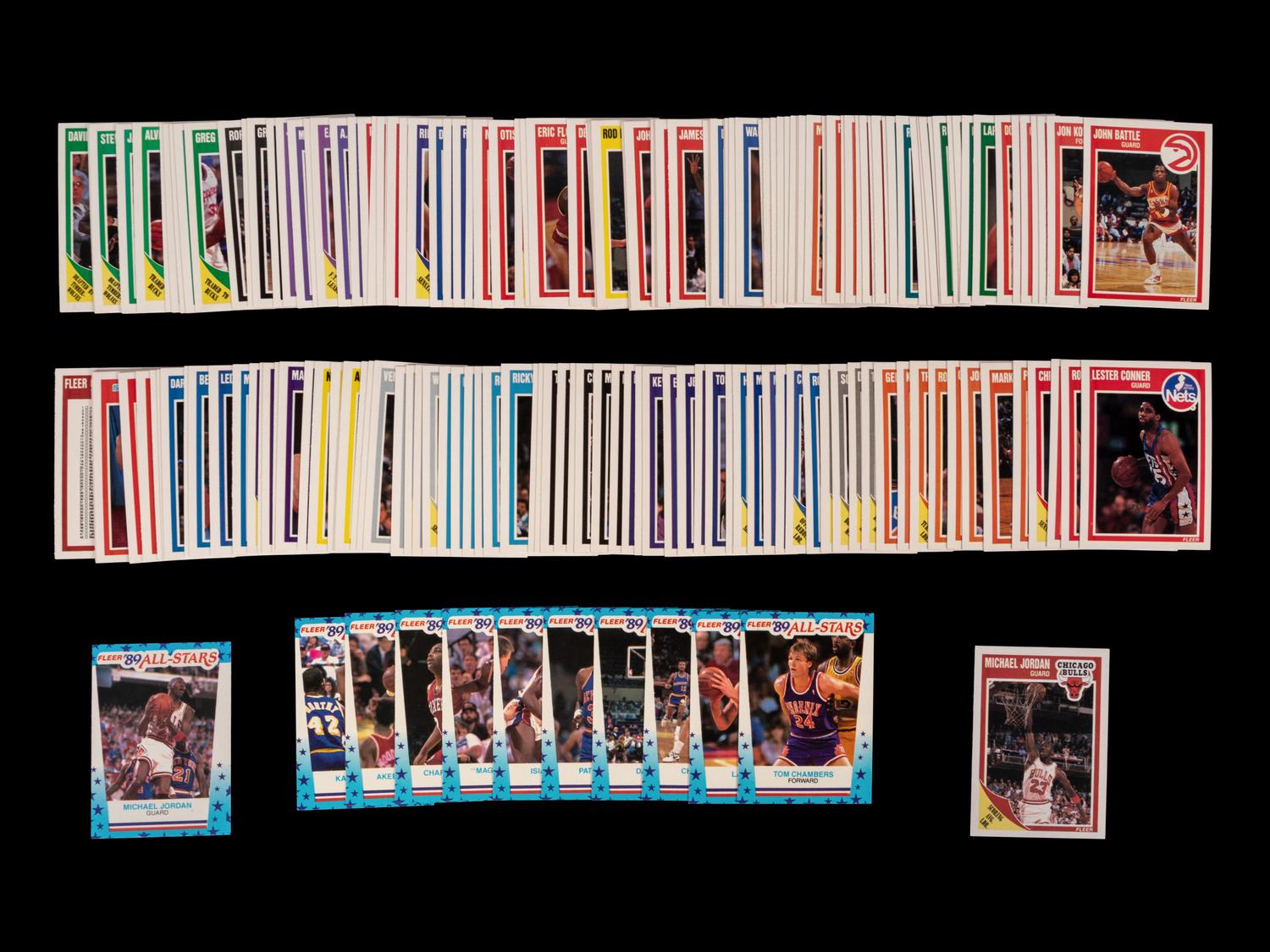 A Complete Set of 1989 Fleer Basketball Cards Including Michael Jordan (168/168)