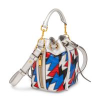 Saint Laurent, Metallic Patchwork Leather Bucket Bag
