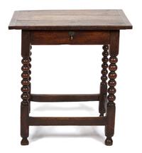 A Jacobean Style Carved Oak Side Table Height 27 x width 22 x depth 18 inches. — 19TH CENTURY