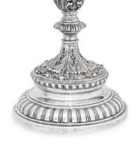 A Pair of Buccellati Silver Candlesticks