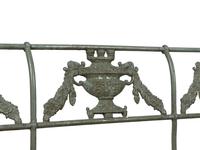 A Pair of Neoclassical Style Painted Iron Garden Benches