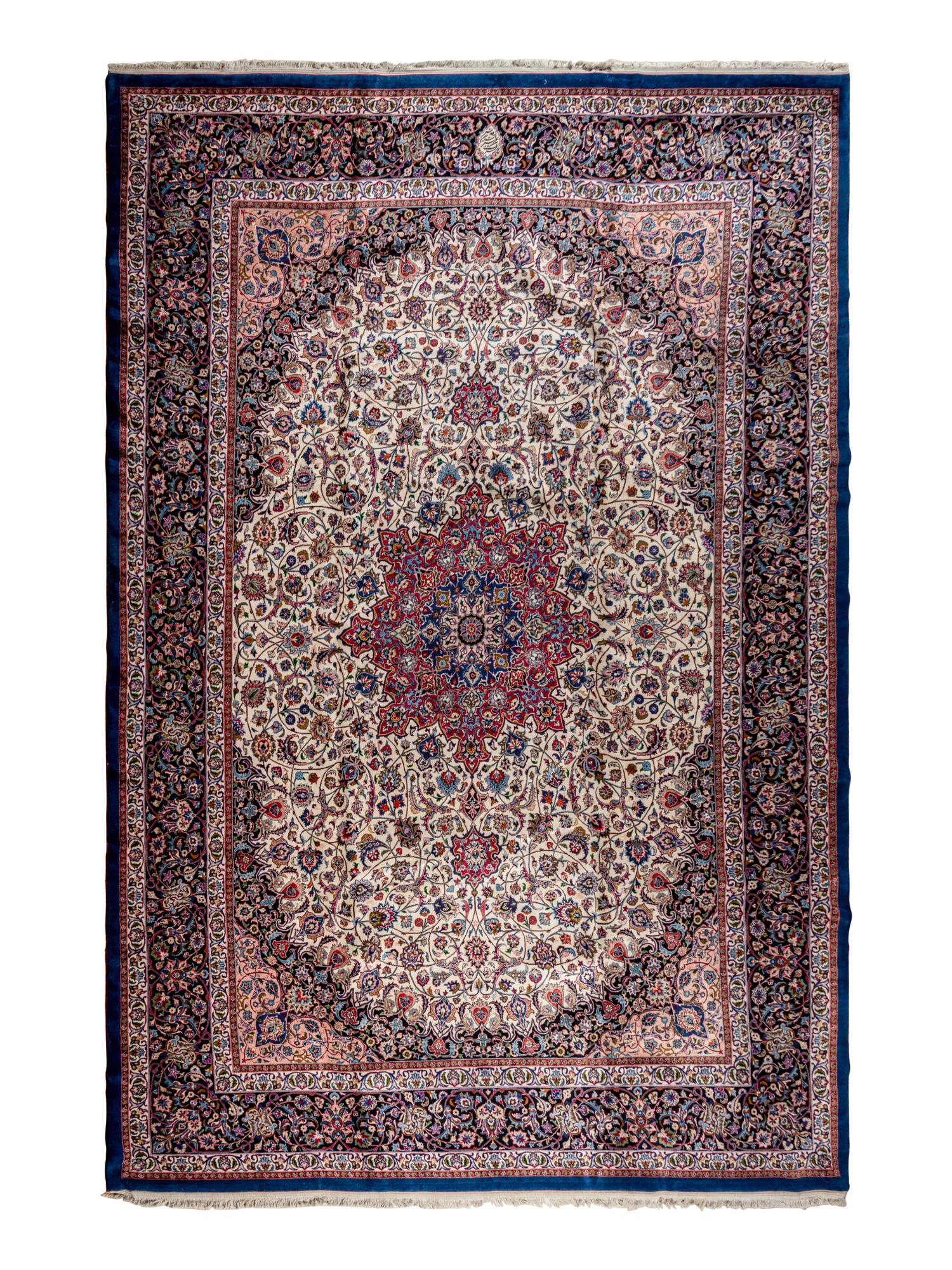 A Meshed Wool Rug