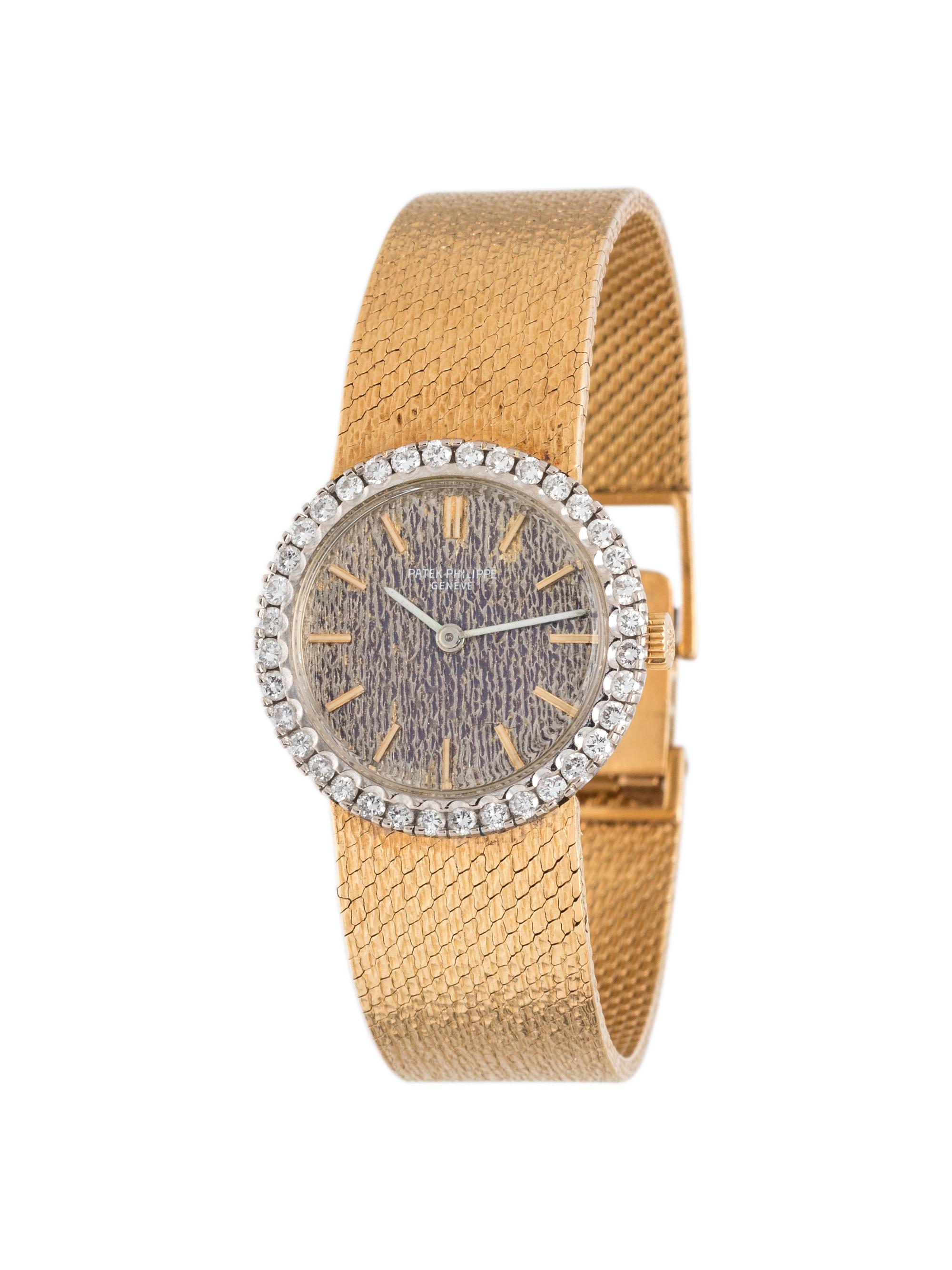 PATEK PHILIPPE, 18K YELLOW GOLD AND DIAMOND REF 3355/8 WRISTWATCH