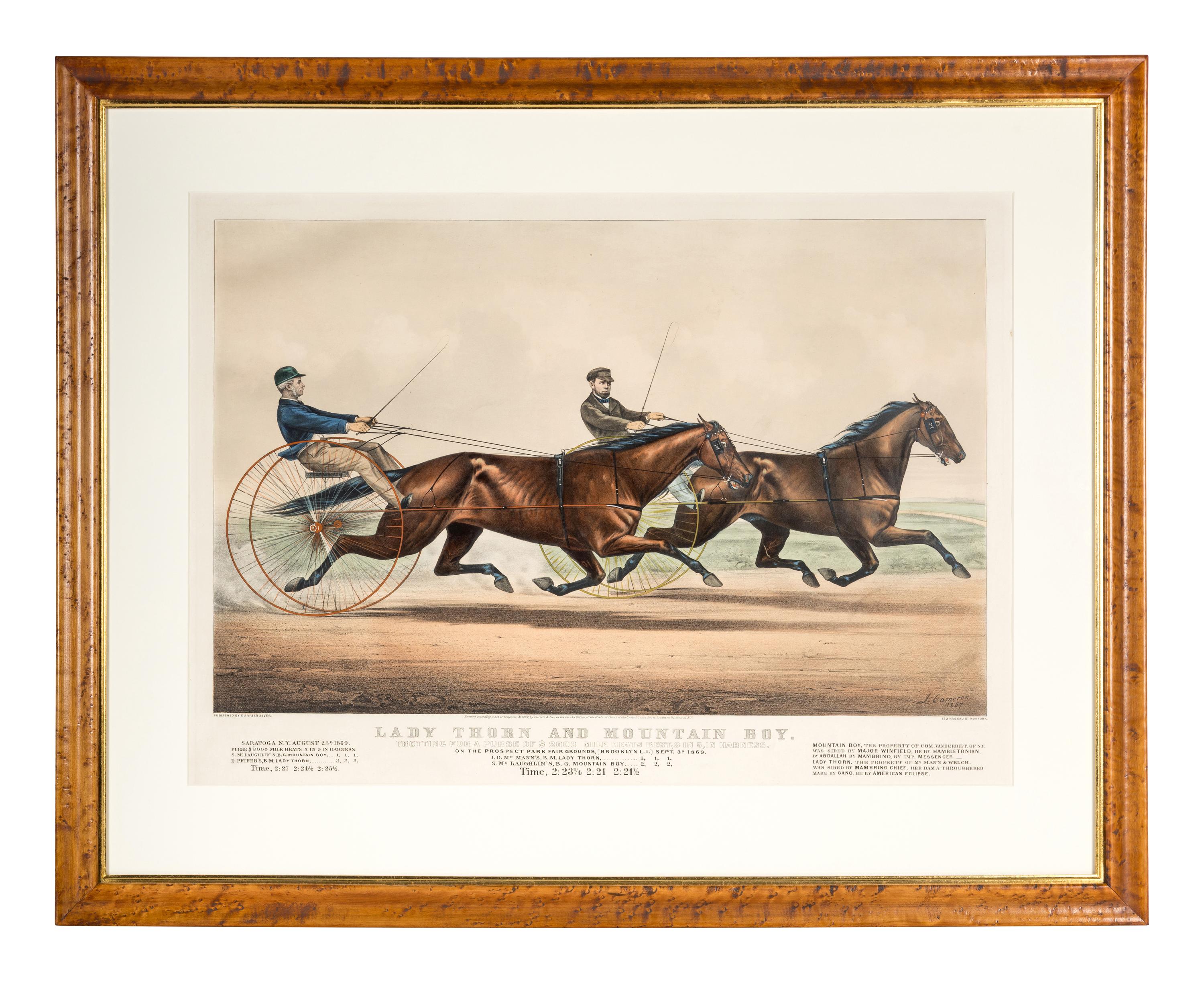 [HORSE RACING SCENES] -- CURRIER and IVES, publishers -- After John Cameron, France & Gates, or Scott Leighton