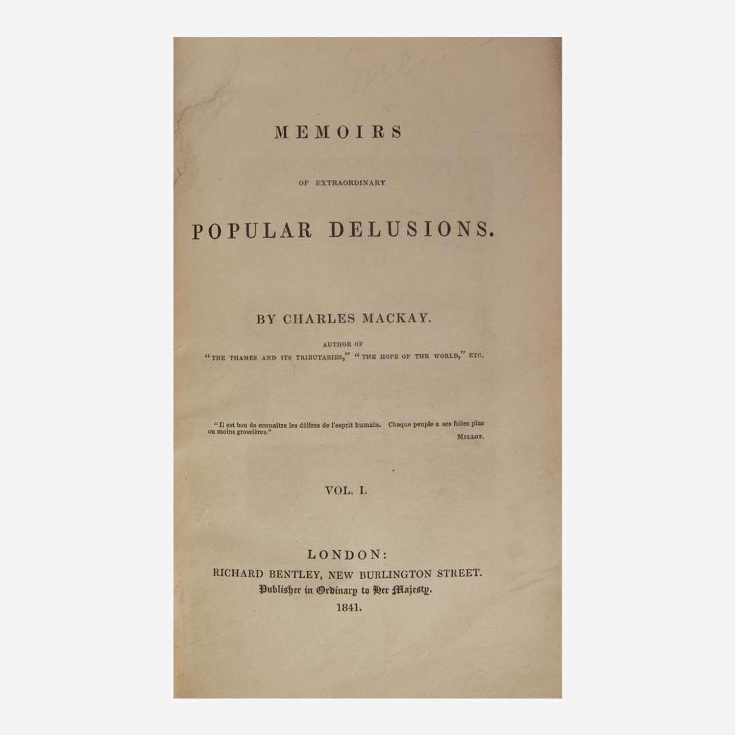 [Finance] Mackay, Charles Memoirs of Extraordinary Popular Delusions