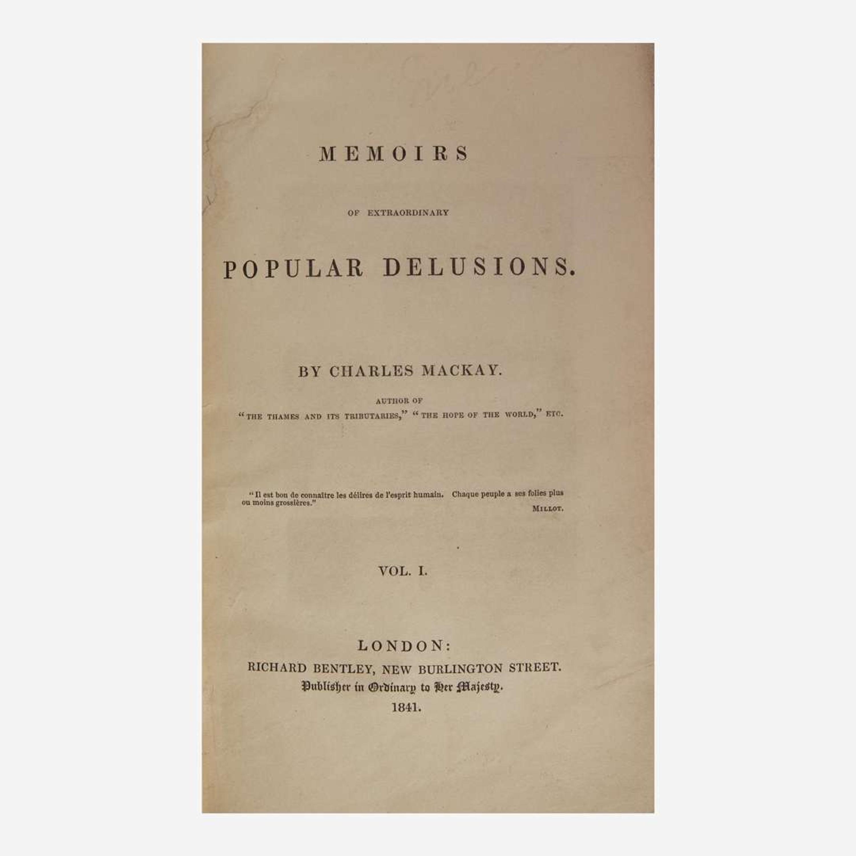 [Finance] Mackay, Charles Memoirs of Extraordinary Popular Delusions