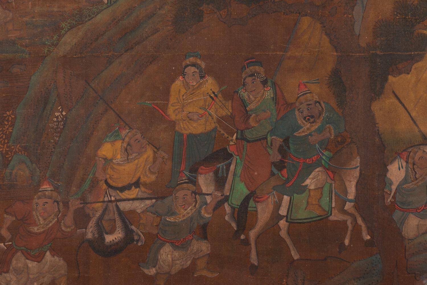 A Mongolian Silk Wallpaper Panel