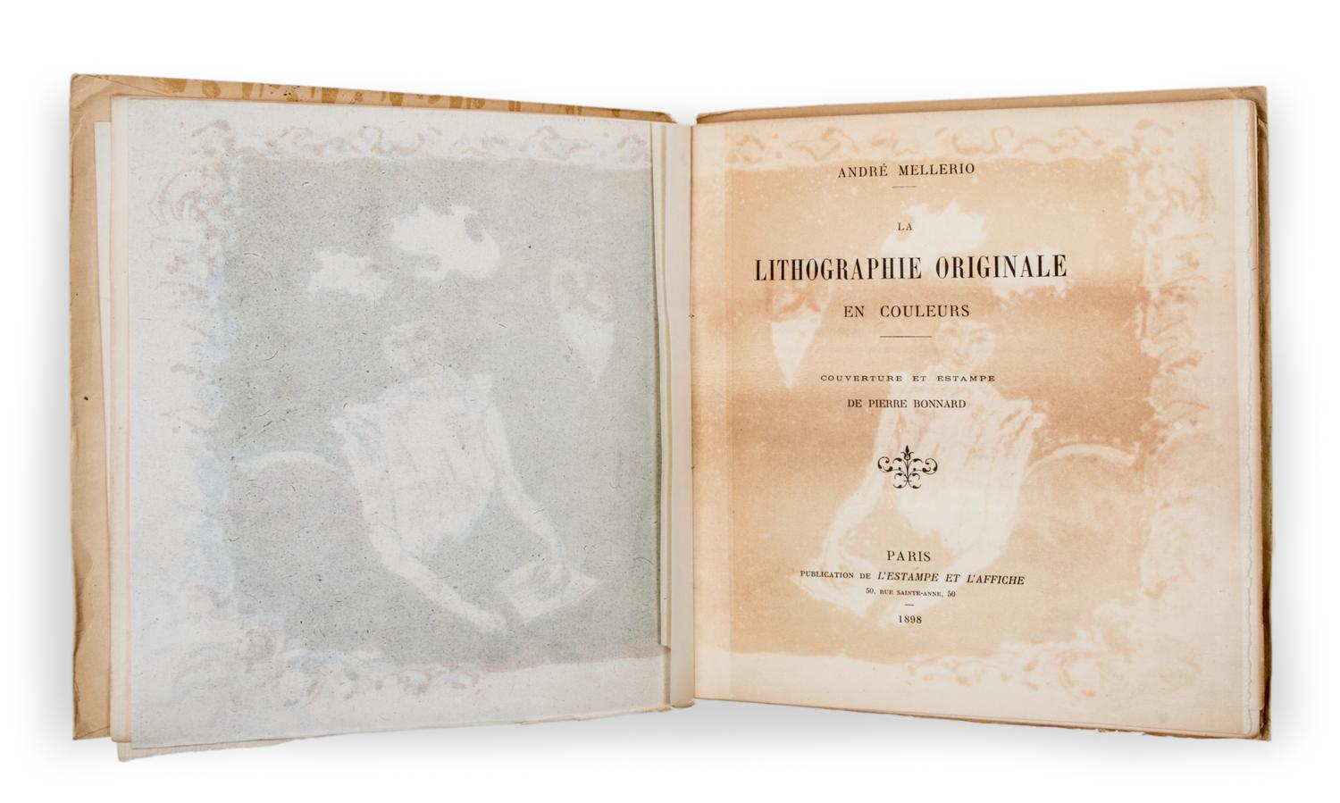 BONNARD, PIERRE AND ANDRE MELLERIO. La Lithographie originale en couleurs. Paris, 1898. Limited. Presentation copy.