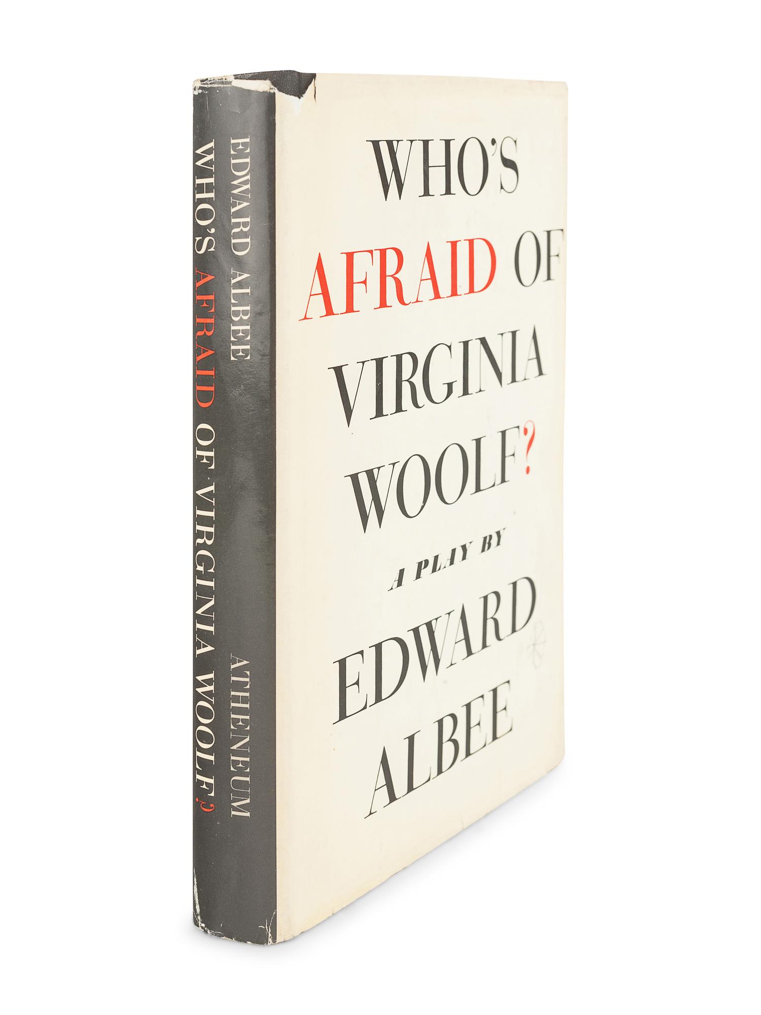 ALBEE, Edward (1928-2016). Who's Afraid of Virginia Woolf? New York: Atheneum, 1962.