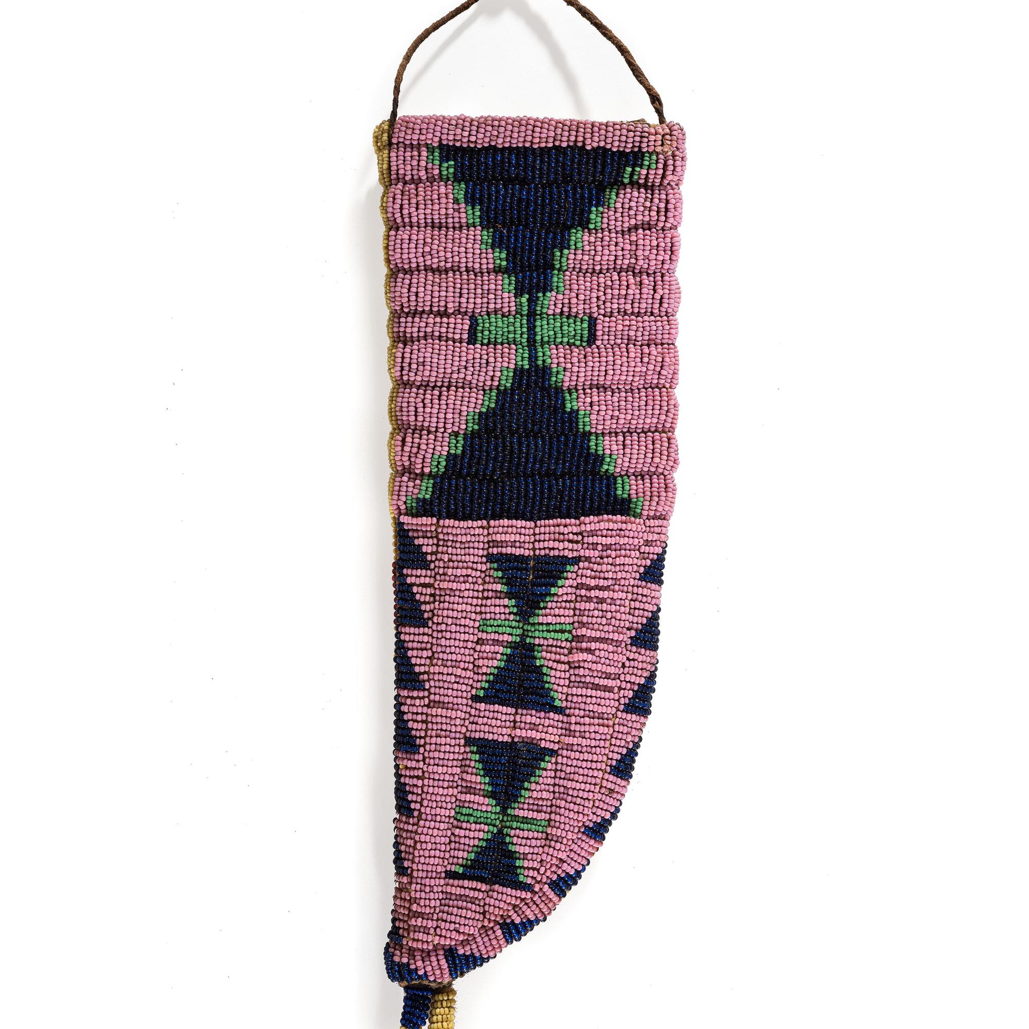 Plains Cree Double-Sided Buffalo Hide Knife Sheath