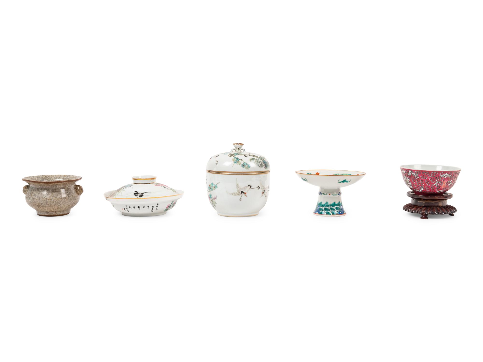 Five Chinese Porcelain Articles
