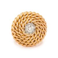 YELLOW GOLD AND DIAMOND RING
