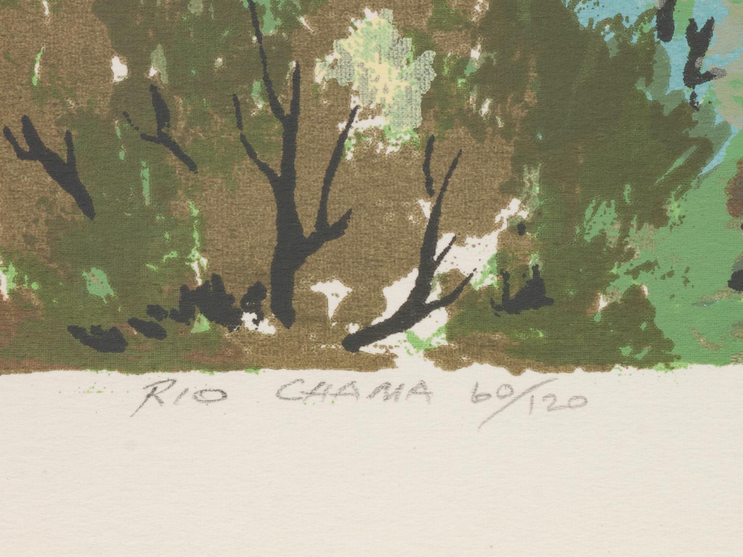 Five Works: Village of Trampas N.M ., edition 64/120; Rio Chama , edition 60/120; High Meadow , edition 86/120; The Stanstuario at Chimayo - N.M., edition 124/130; Palo Verde , edition 83/120