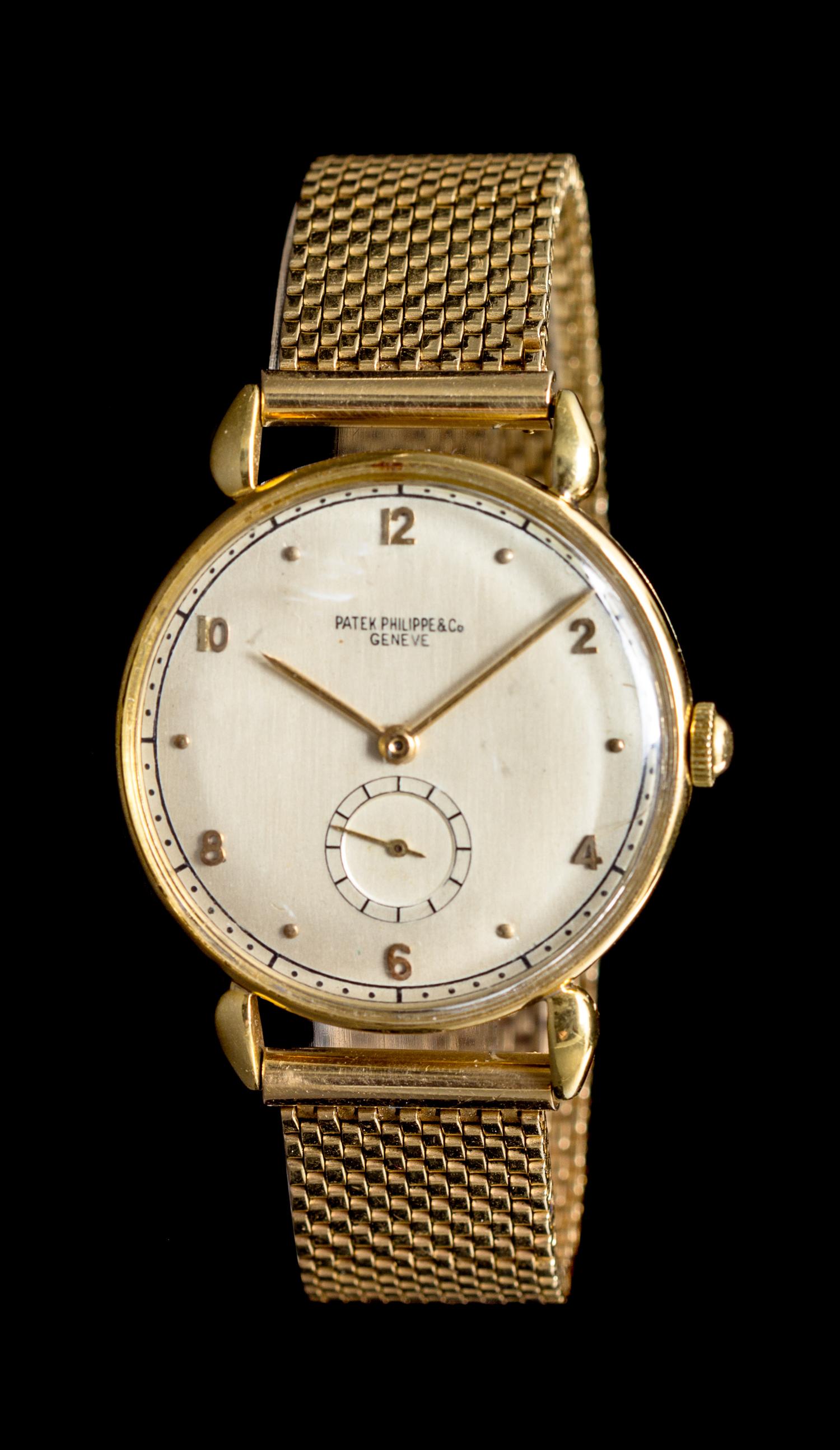 An 18 Karat Yellow Gold Wristwatch, Patek Philippe, Circa 1940,