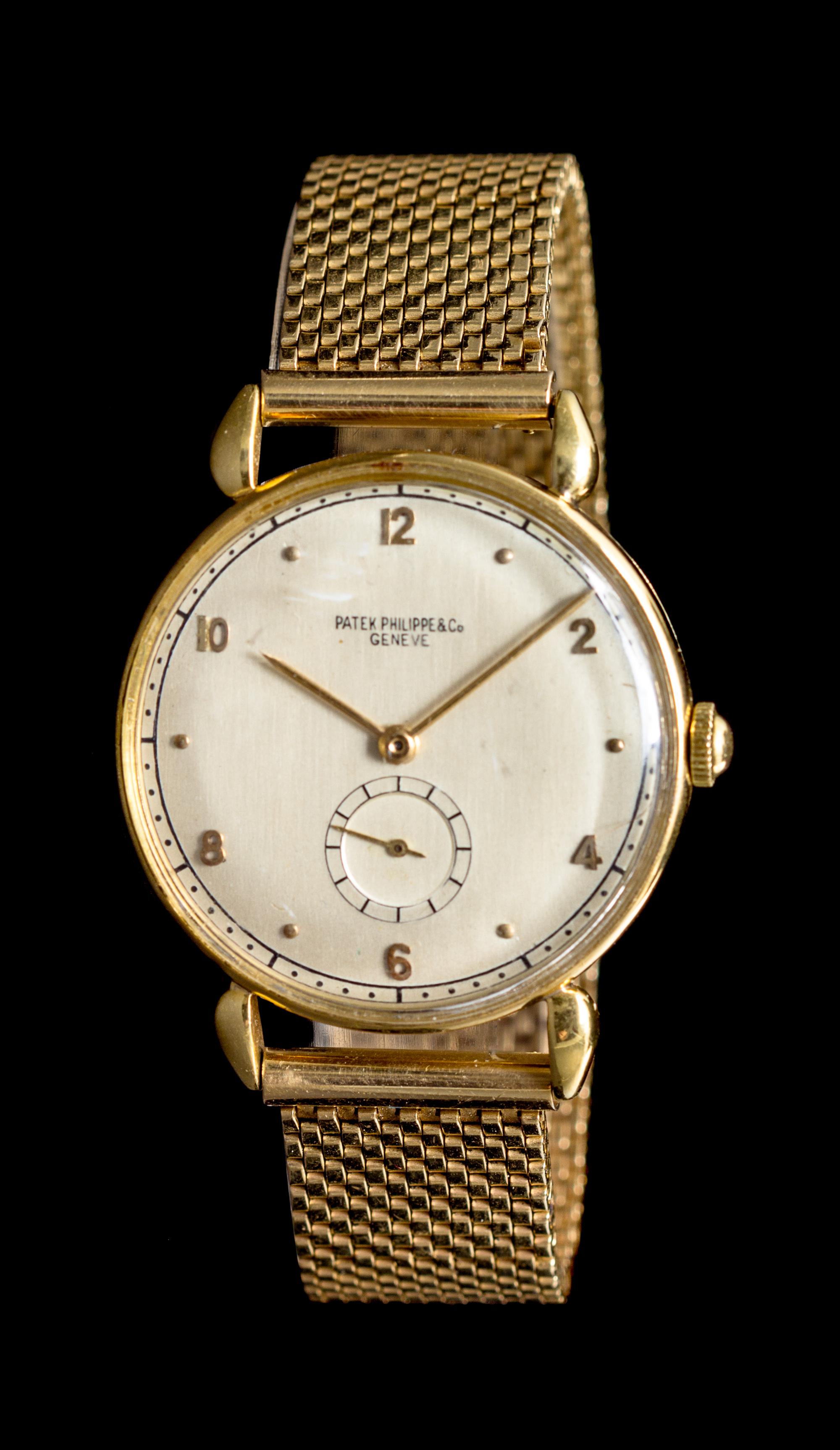 An 18 Karat Yellow Gold Wristwatch, Patek Philippe, Circa 1940,