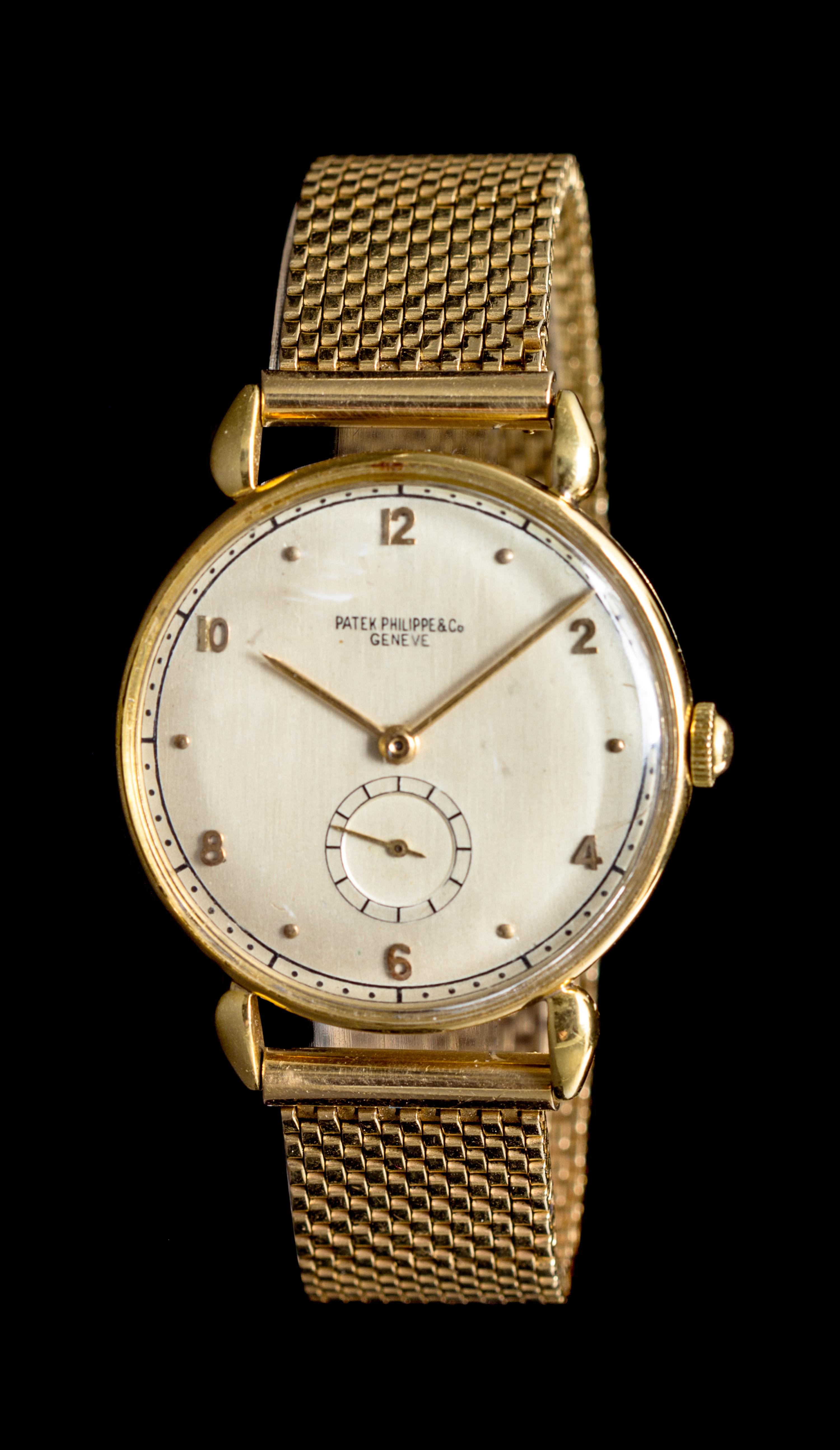 An 18 Karat Yellow Gold Wristwatch, Patek Philippe, Circa 1940,