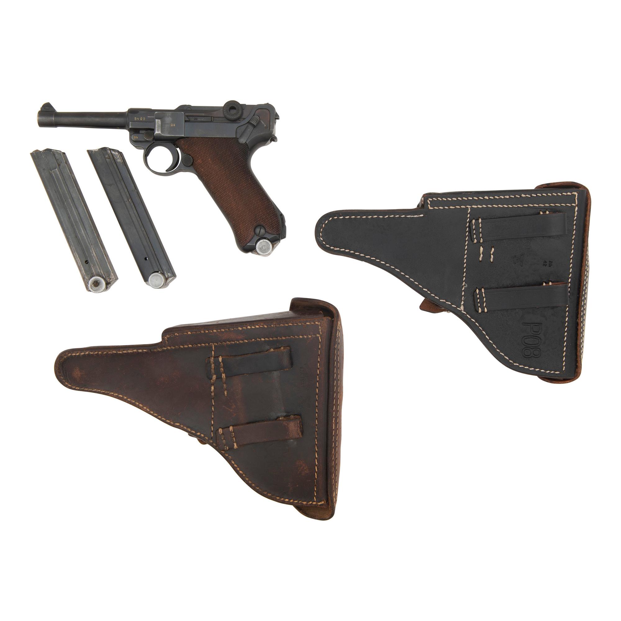 **Mauser 42-Code P.08 Luger with Holster and Matching Magazine