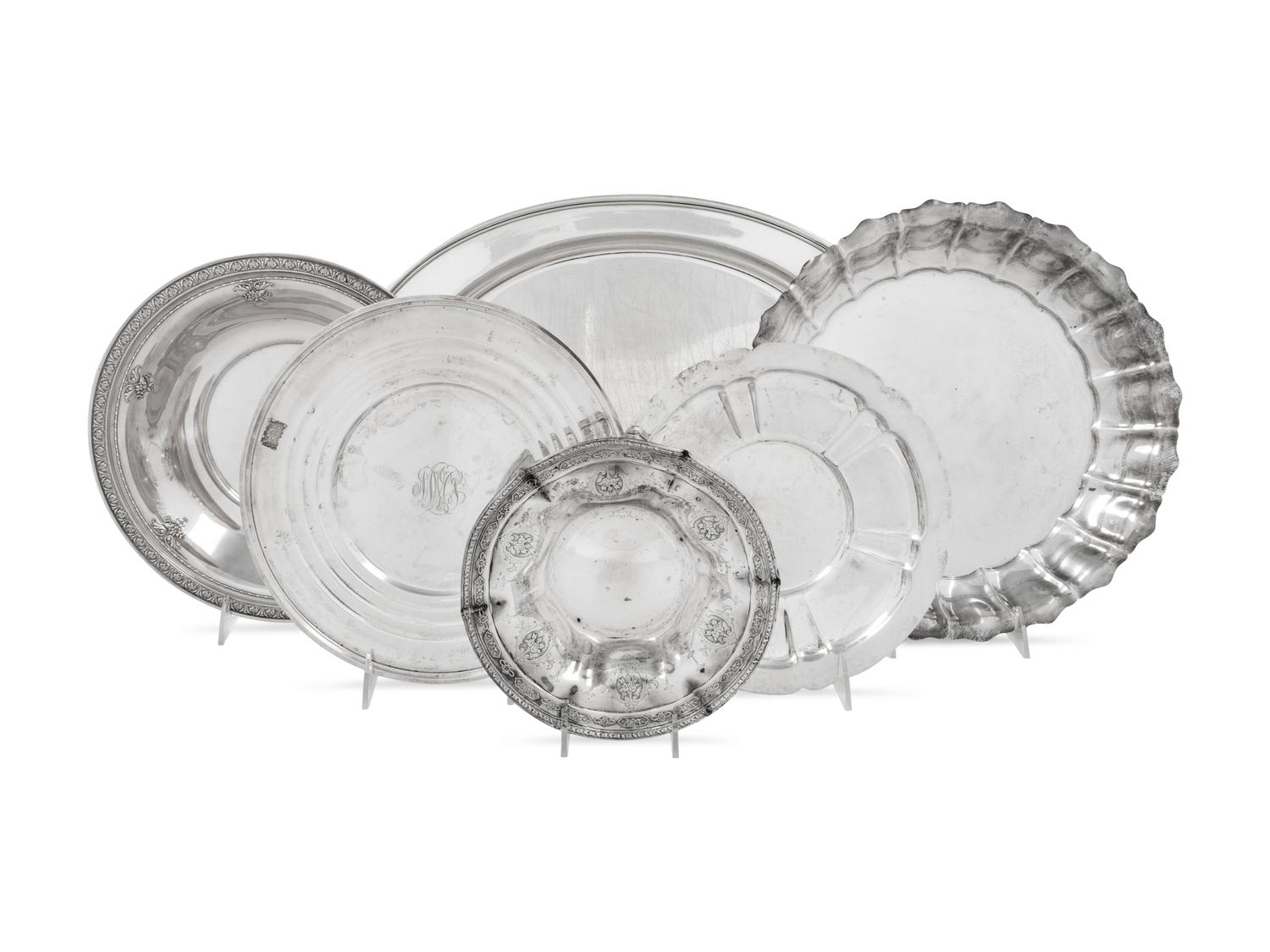 A Collection of American Silver Serving Dishes