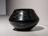 Blackware Pottery Jar, with Gunmetal Finish 1925-1943