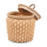 Lidded Trinket Basket, with "Porcupine Twists"