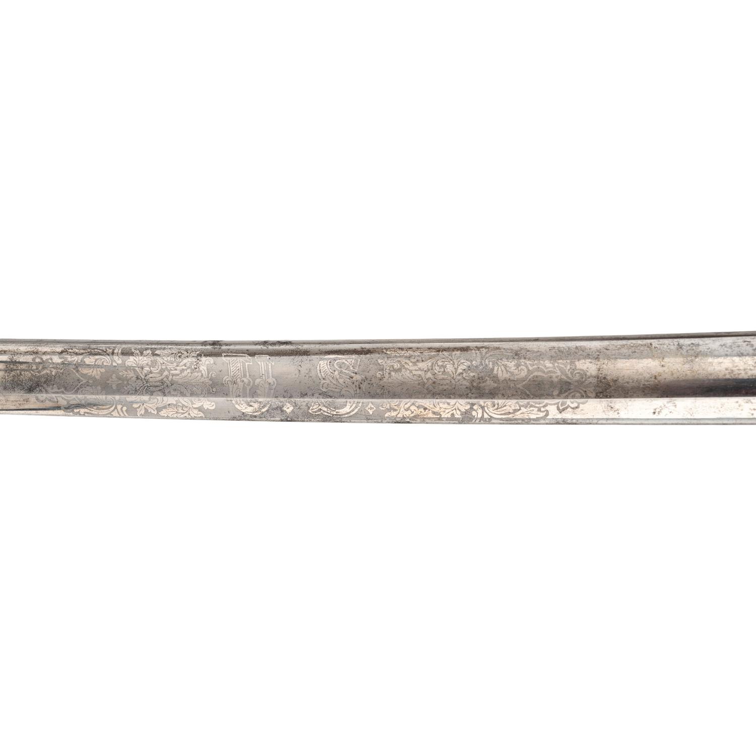 Imported Foot Officer's Sword Presented to Maj. (Col.) James A. Lane - 102nd New York Infantry - WIA at Gettysburg.