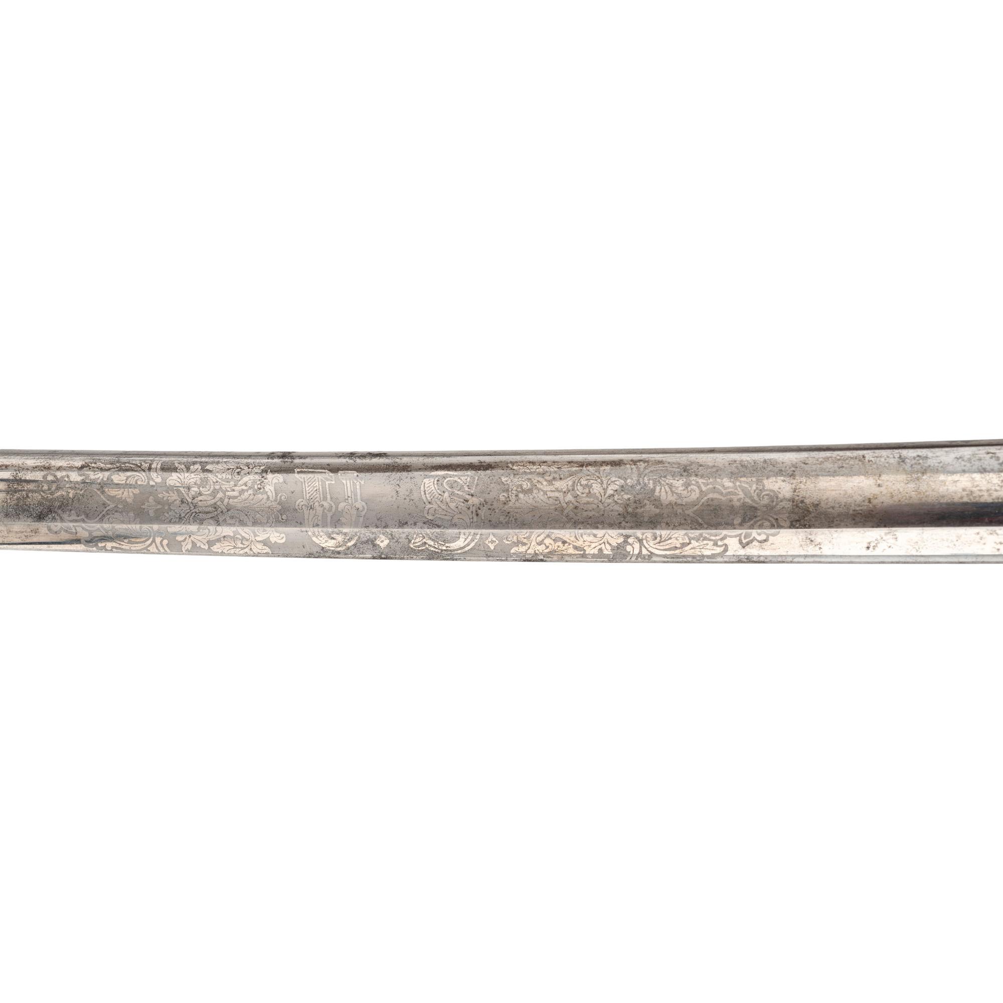Imported Foot Officer's Sword Presented to Maj. (Col.) James A. Lane - 102nd New York Infantry - WIA at Gettysburg.