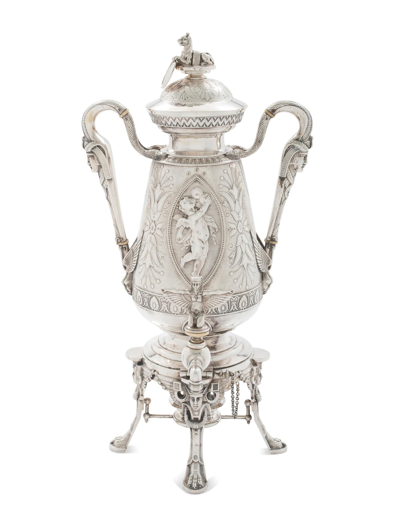 An American Aesthetic Movement Six-Piece Coin Silver Tea and Coffee Service