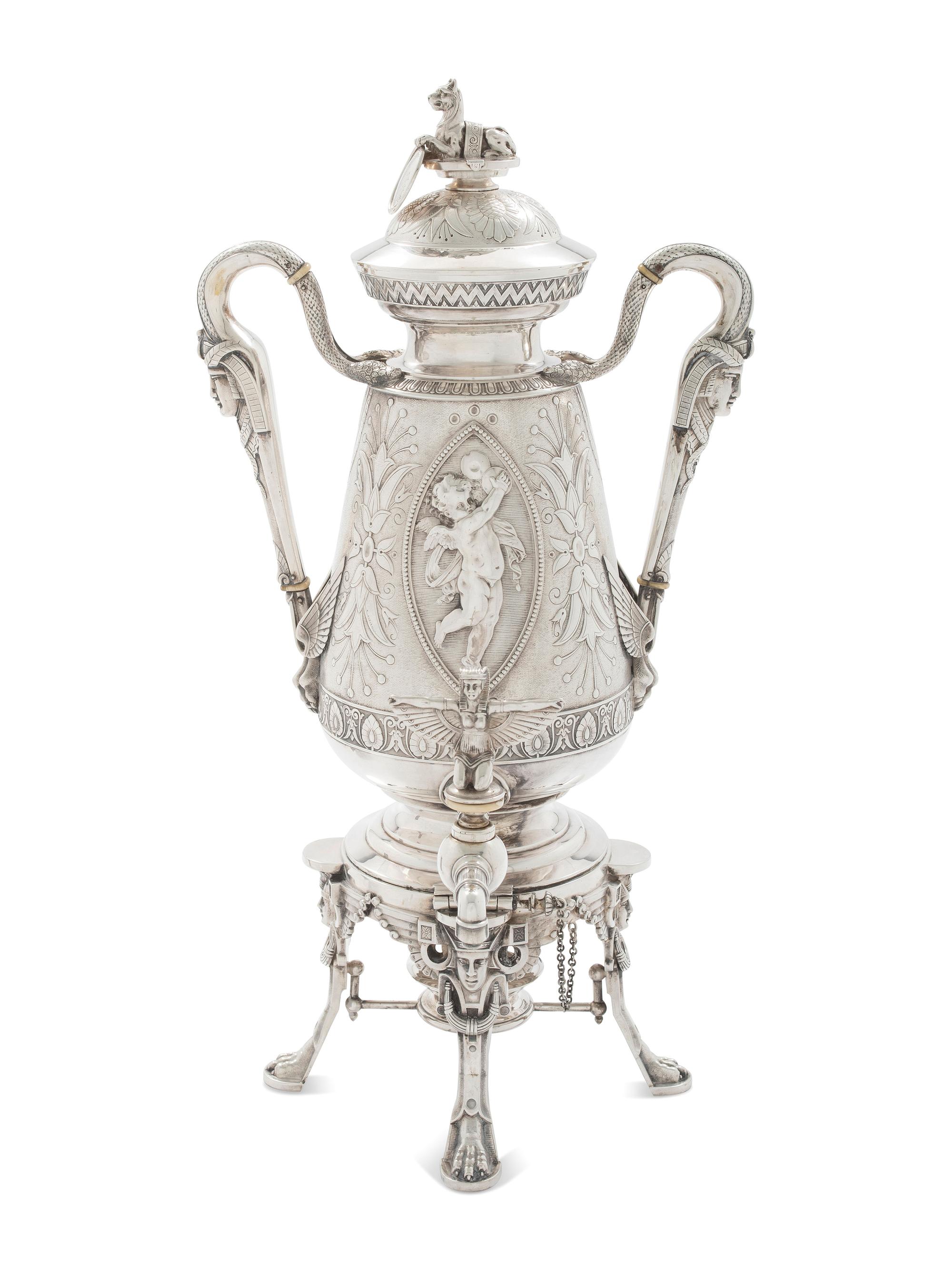 An American Aesthetic Movement Six-Piece Coin Silver Tea and Coffee Service